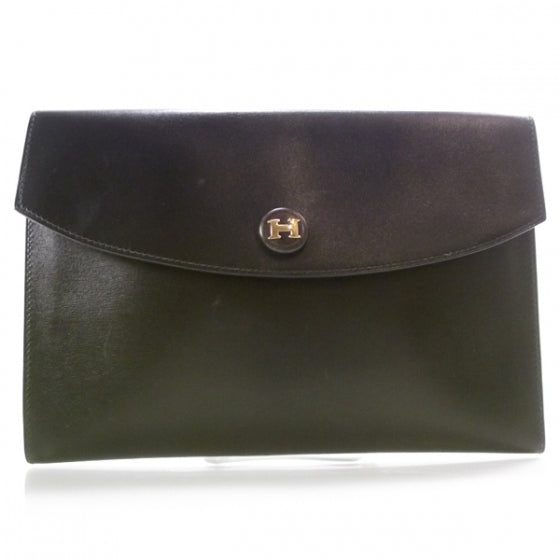 Box Leather Pochette Rio Black