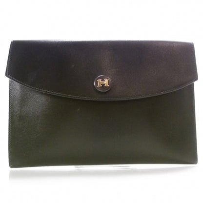 Hermes Box Leather Pochette Rio Black 1 of 9