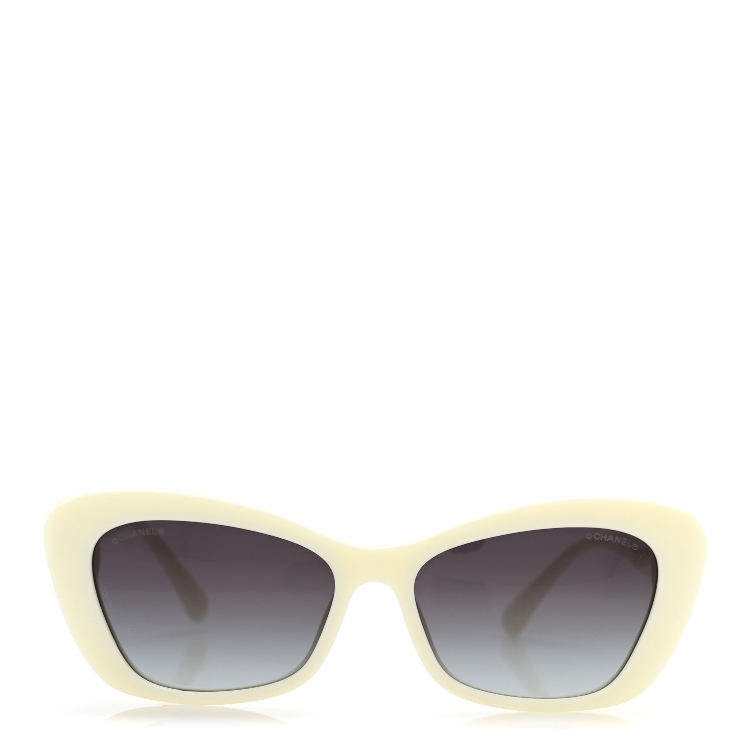 Chanel Acetate Pearl Cat Eye CC Sunglasses 5481-H White 2 of 9
