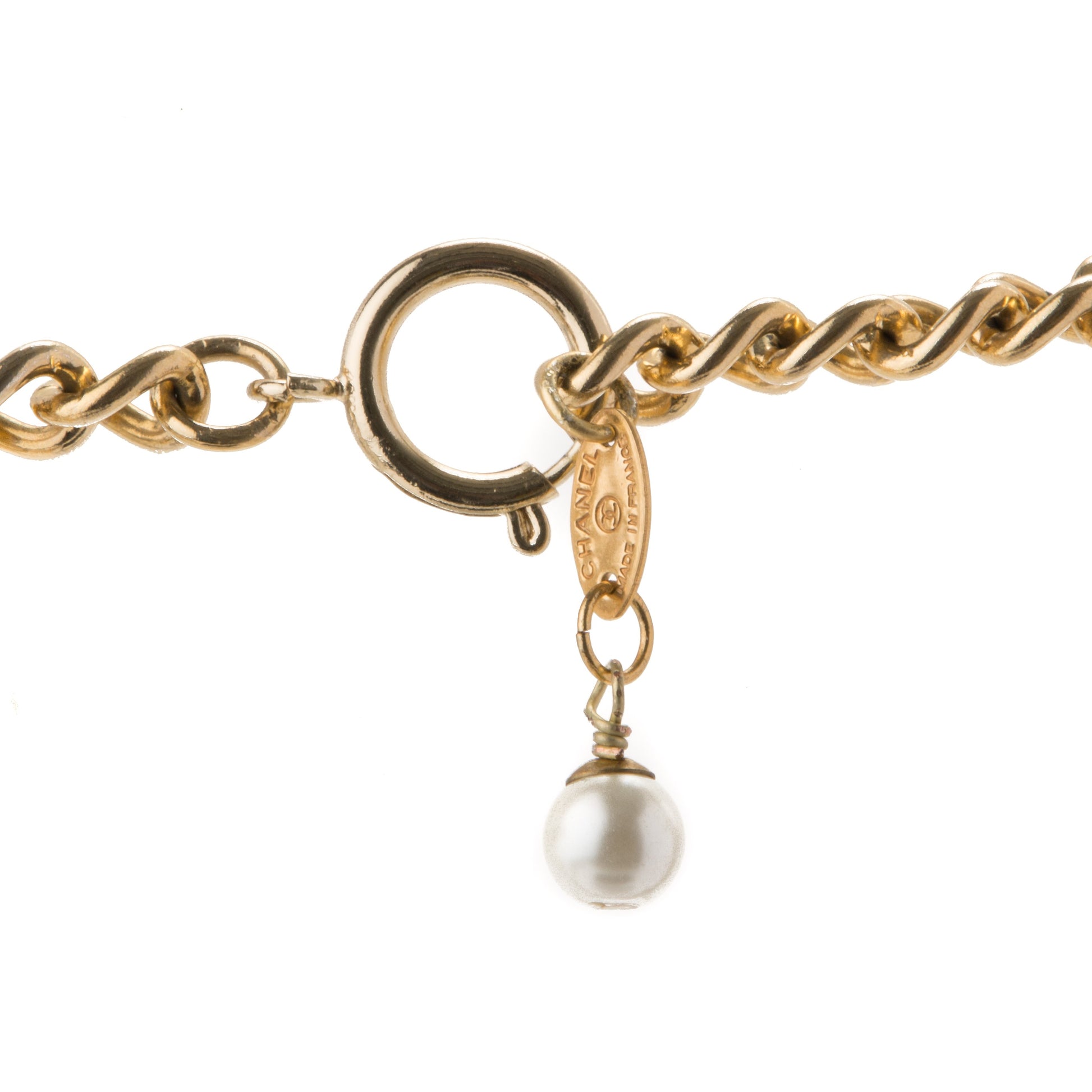 Chanel Pearl Necklace Gold 3 of 4