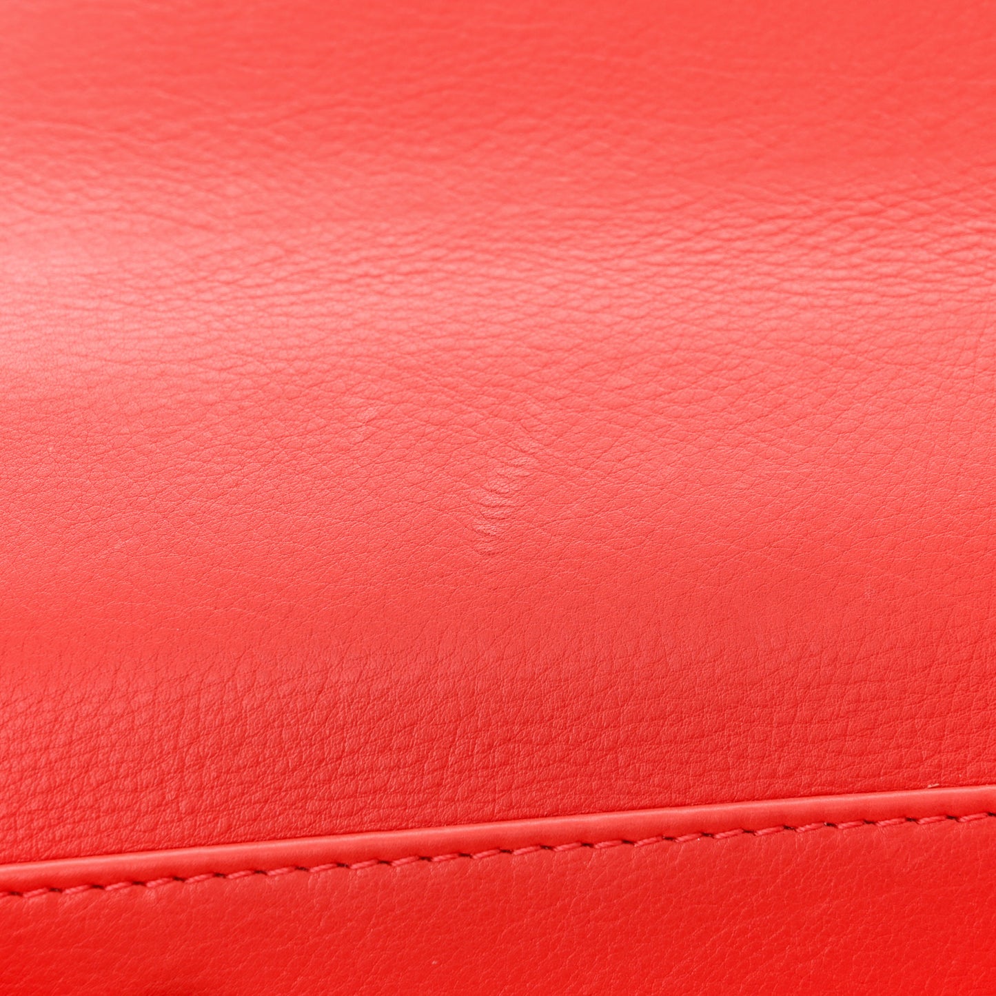 Calfskin Quilted Metal Small Top Handle Envelope Flap Red
