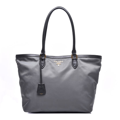 Prada Tessuto Nylon Soft Calf Shopping Tote Ardesia 1 of 8