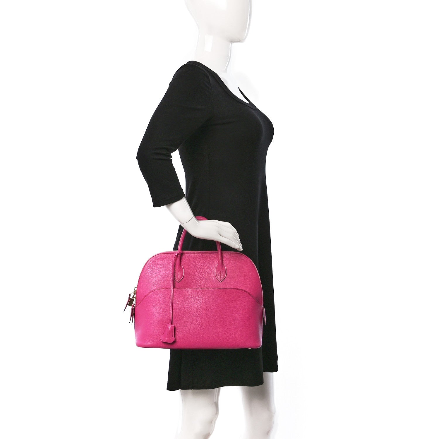 Hermes Chevre de Coromandel Bolide 1923 31 Fuchsia 2 of 10
