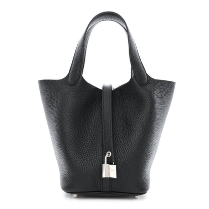Hermes Taurillon Clemence Picotin Lock 18 PM Black 1 of 11