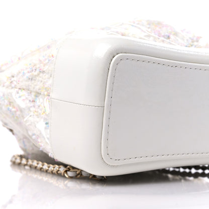 Chanel Tweed PVC Quilted Small Gabrielle Backpack White 8 of 10