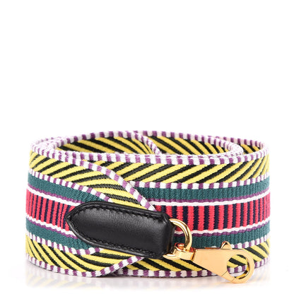 Hermes Toile Swift 50mm Sangle Cavale Shoulder Strap Multicolor Noir 1 of 5