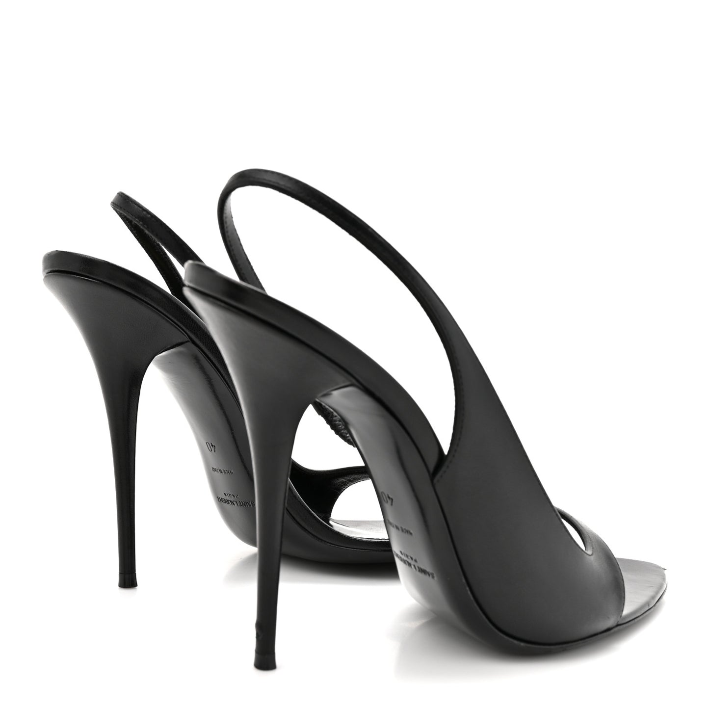 Calfskin Gippy 110mm Sandals  40 Black