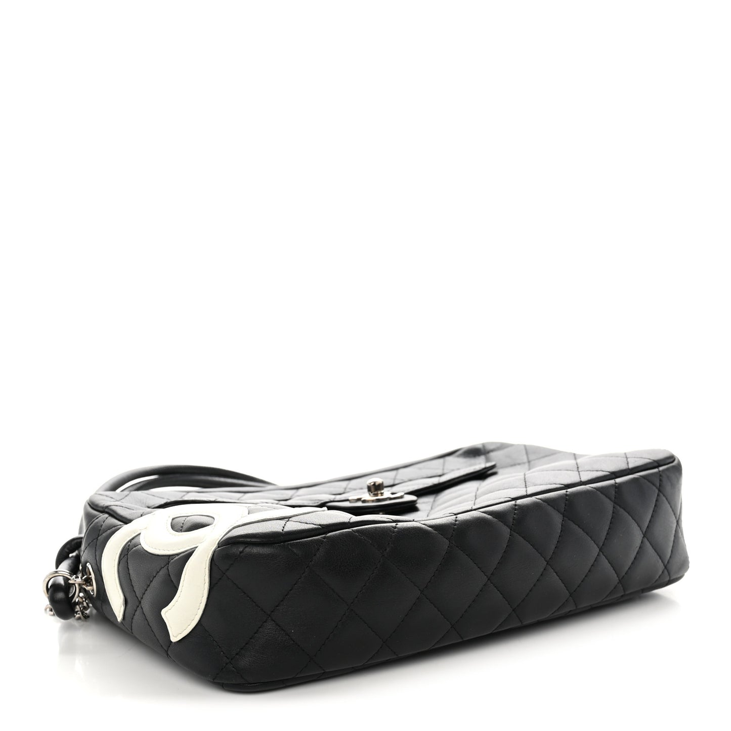 Calfskin Quilted Cambon Camera Bag Black