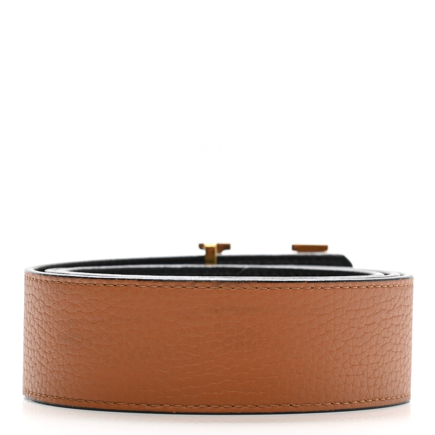 Taurillon Calfskin 30mm LV Initiales Reversible Belt 90 36 Black
