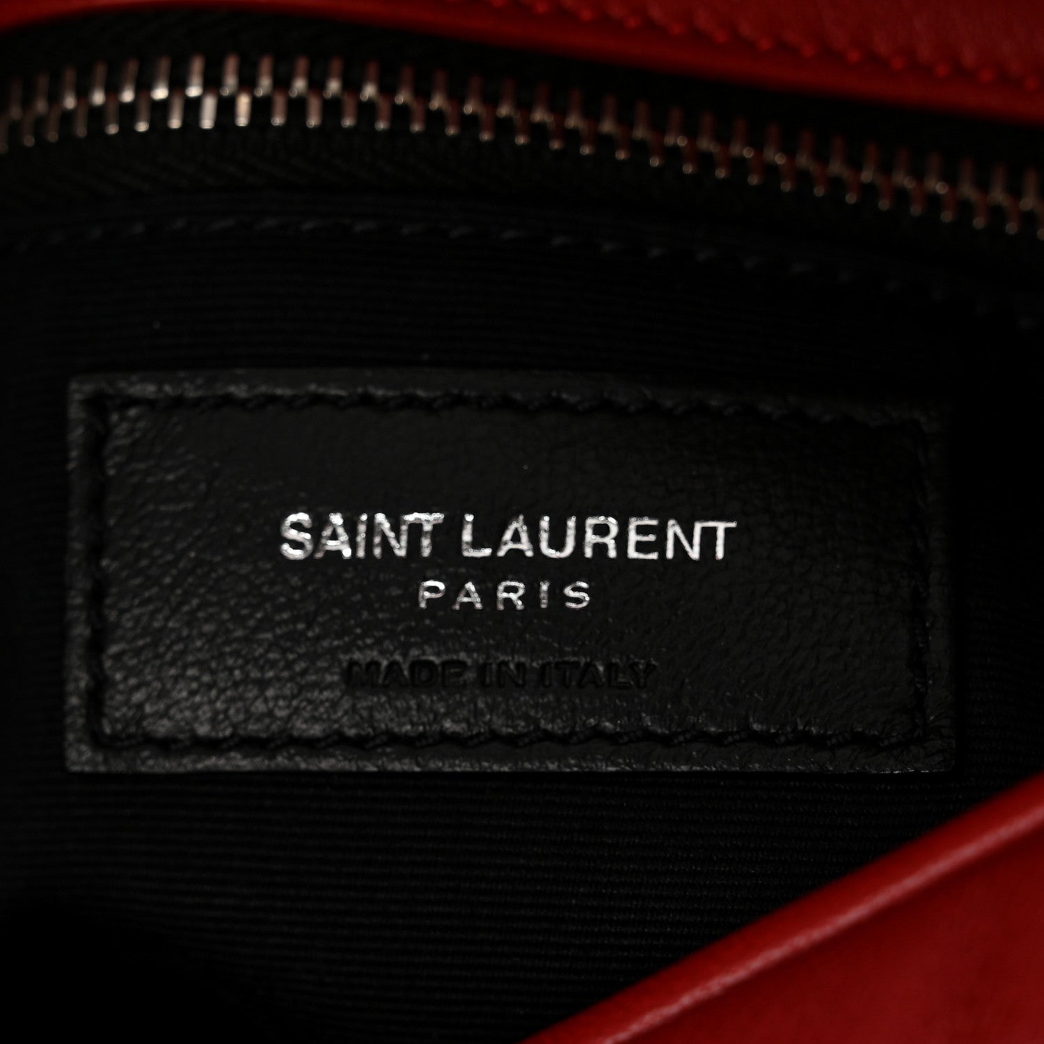 Saint Laurent Lambskin Quilted Medium Loulou Puffer Monogram Chain Satchel Red 6 of 11