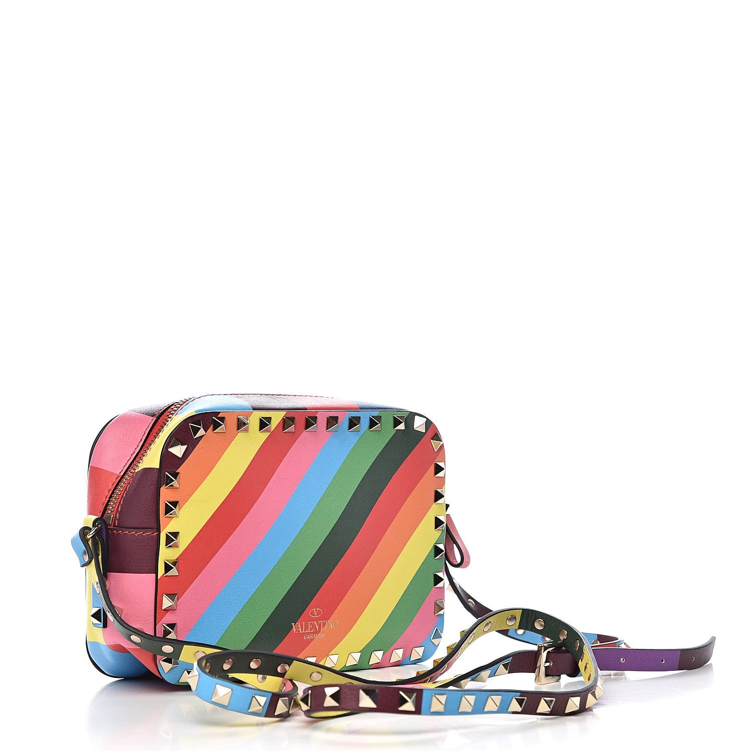Valentino Garavani Vitello 1973 Rockstud Camera Crossbody Bag Multicolor 3 of 10