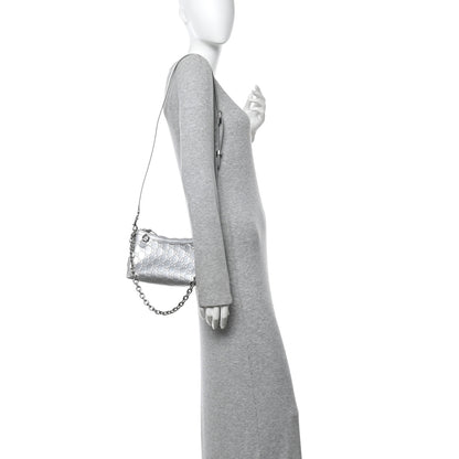 Gucci Shine Guccissima Emblem Small Shoulder Bag Silver 2 of 11