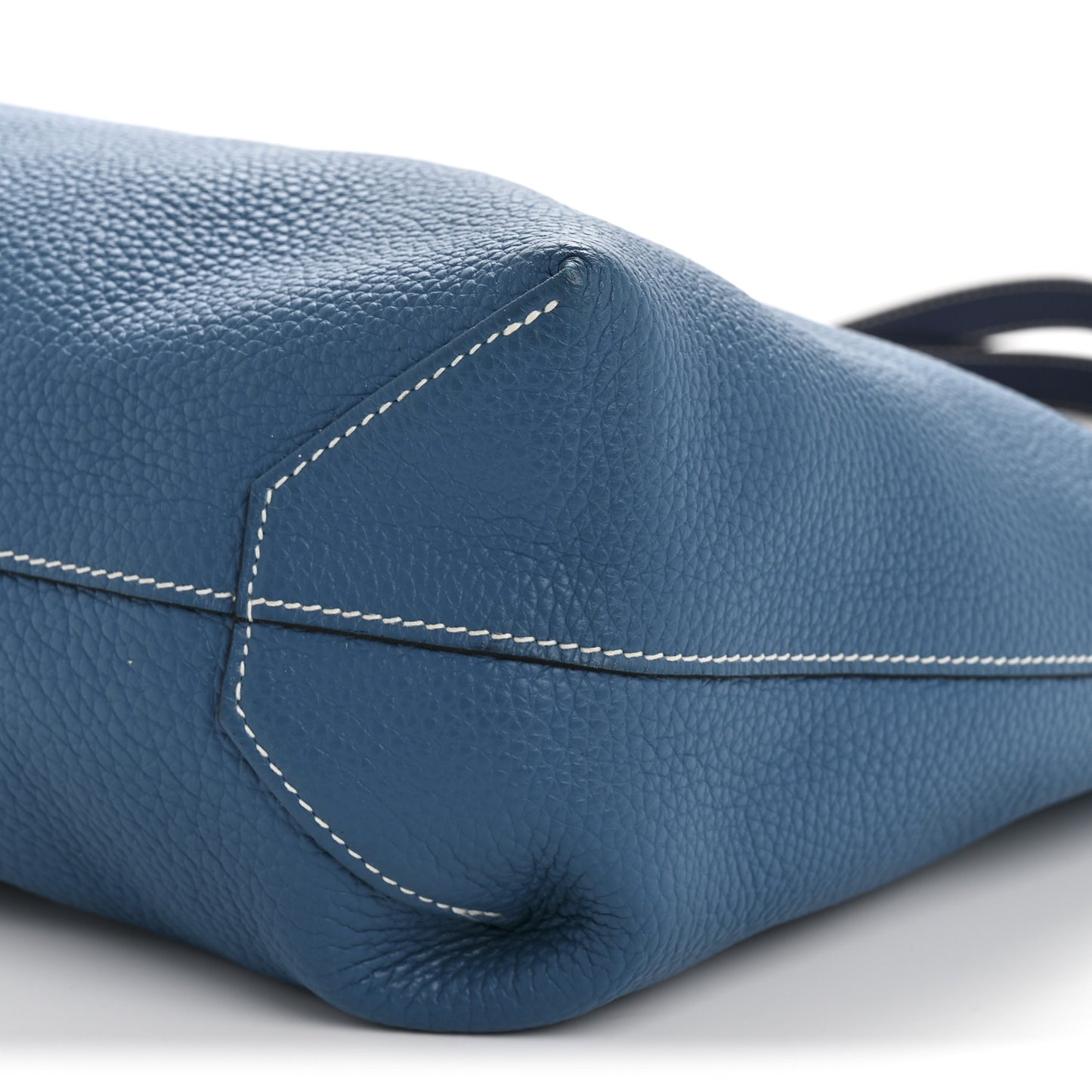 Taurillon Clemence Double Sens 45 Reversible Tote Bleu Izmir Bleu Saphir