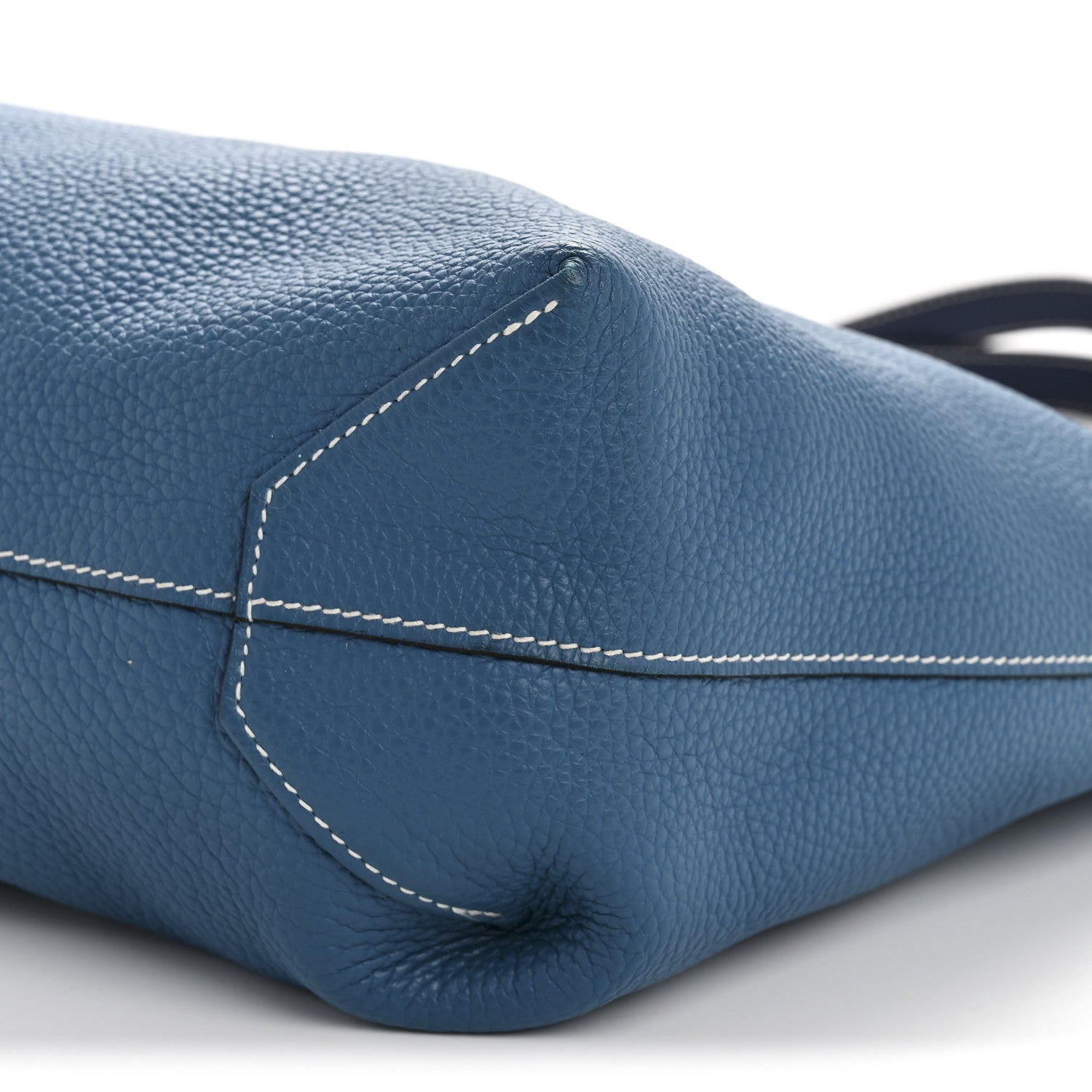 Hermes Taurillon Clemence Double Sens 45 Reversible Tote Bleu Izmir Bleu Saphir 16 of 21
