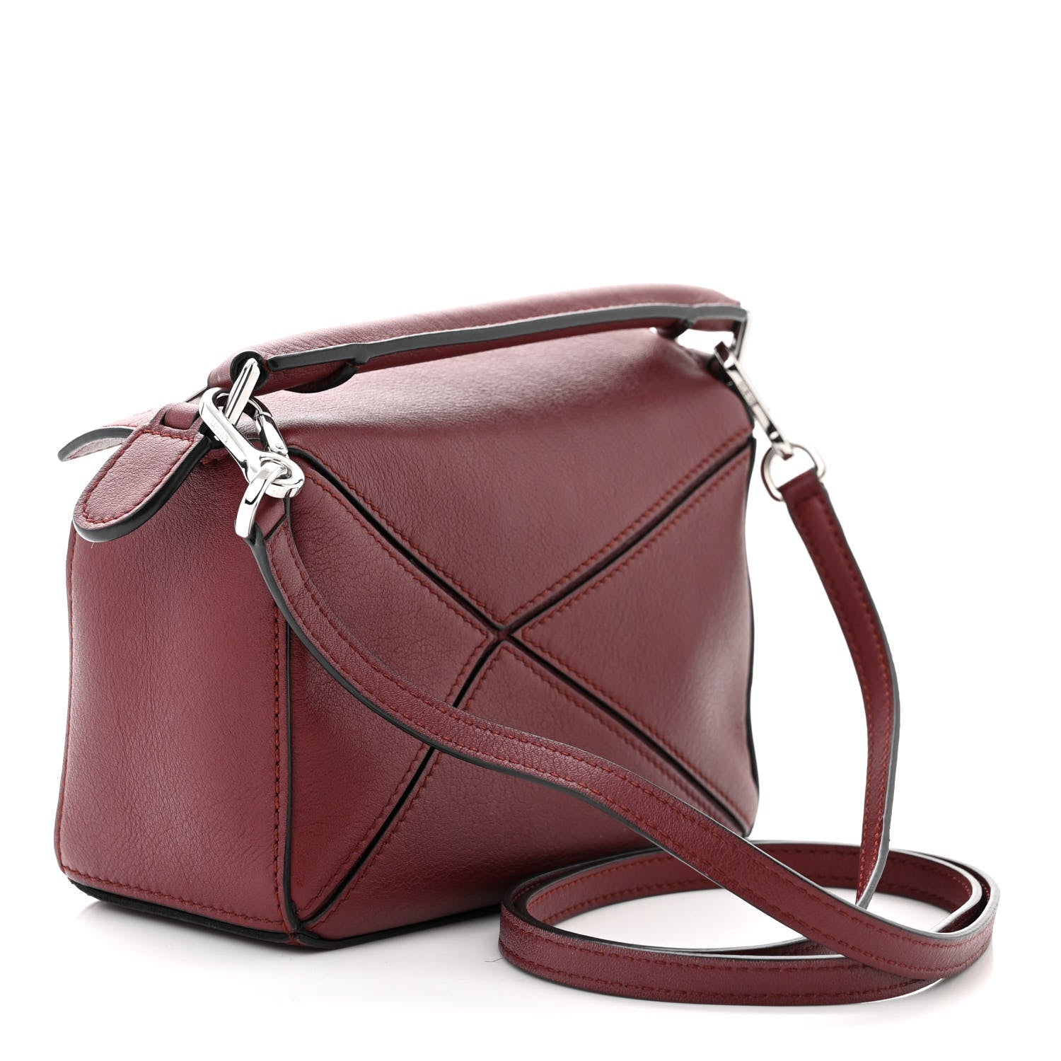 Loewe Calfskin Mini Puzzle Bag Wine 3 of 10