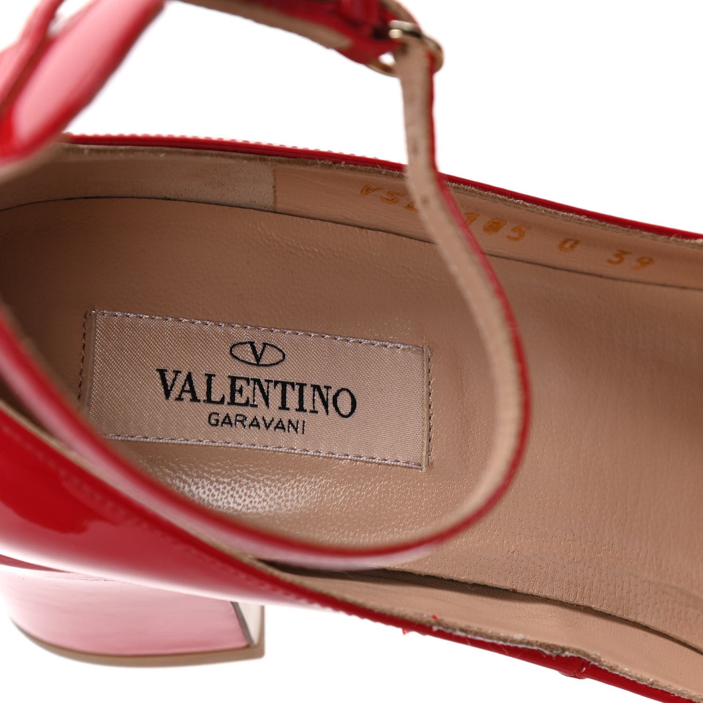 Patent Tan-Go Mary Jane 60mm Pumps 39 Rosso Valentino