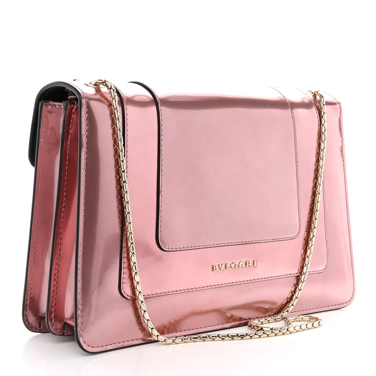 Metallic Calfskin Serpenti Forever Crossbody Bag Rose Quartz