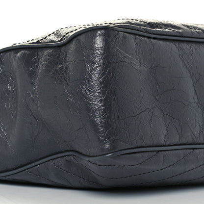 Saint Laurent Crinkled Calfskin Matelasse Monogram Large Niki Shopping Tote Bag Grey 9 of 10