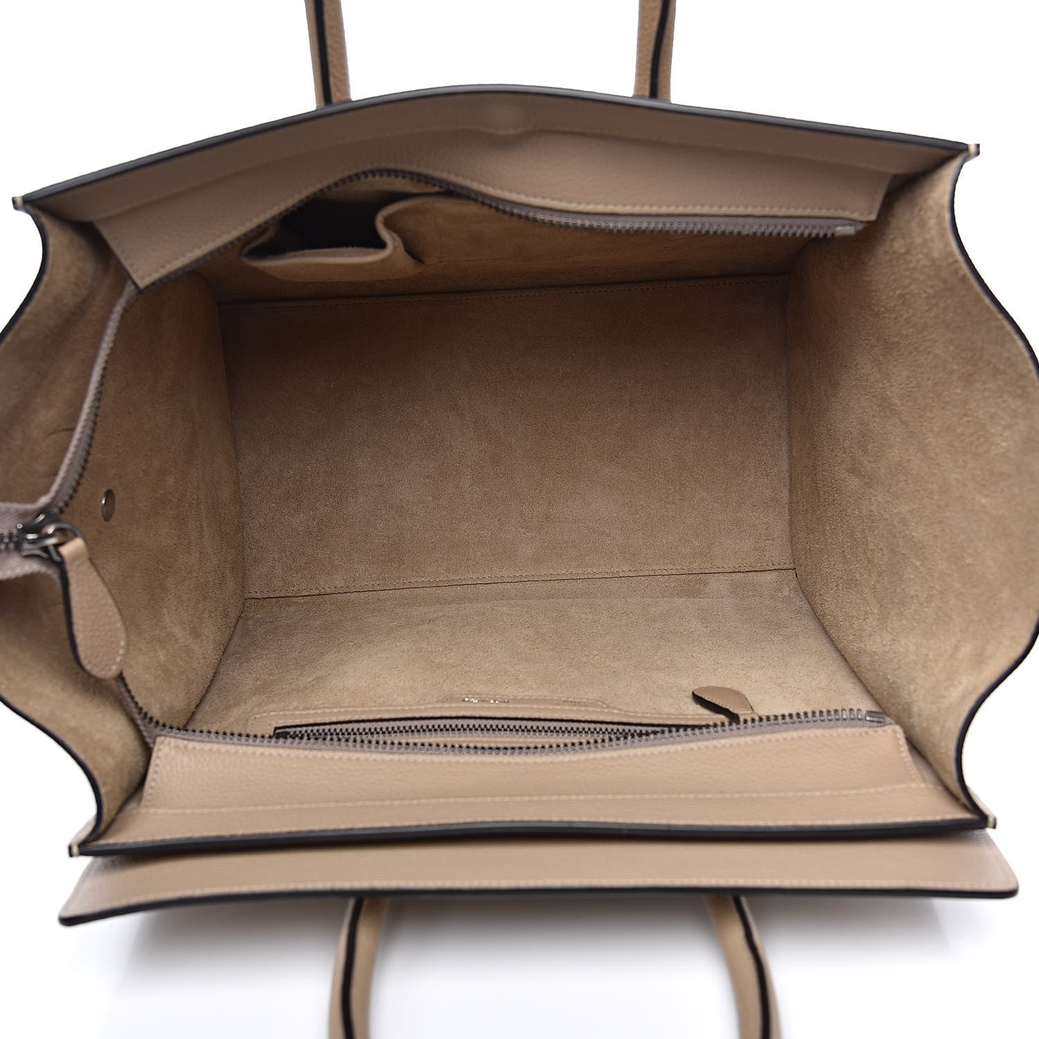 Celine Drummed Calfskin Mini Luggage Dune 5 of 13