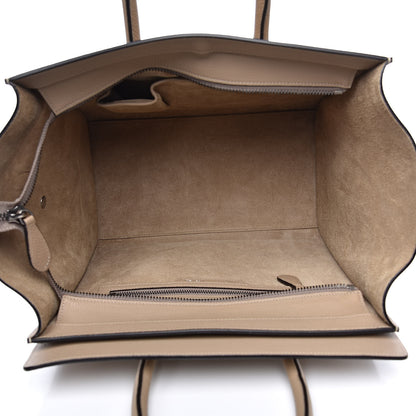 Celine Drummed Calfskin Mini Luggage Dune 5 of 13