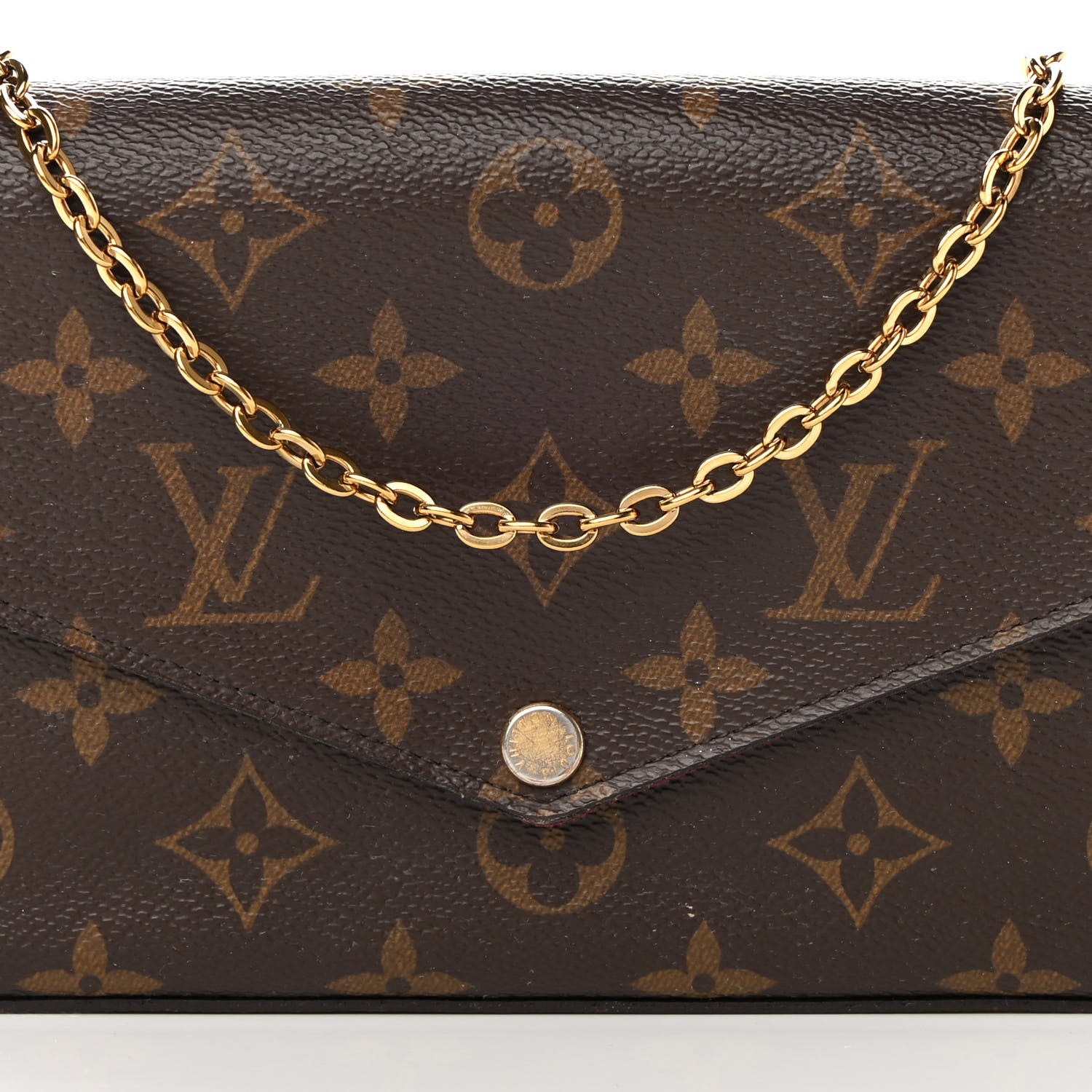 Louis Vuitton Monogram Pochette Felicie Chain Wallet Fuchsia 9 of 21