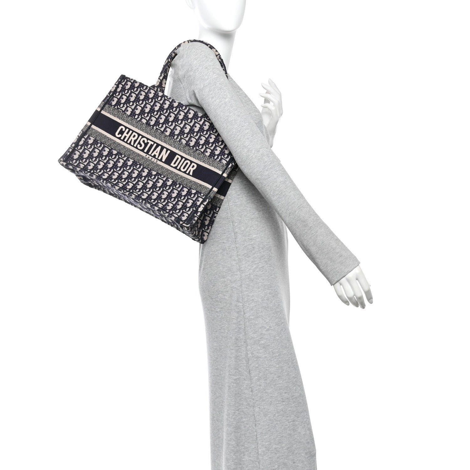 Christian Dior Oblique Medium Book Tote Blue Multicolor 2 of 10