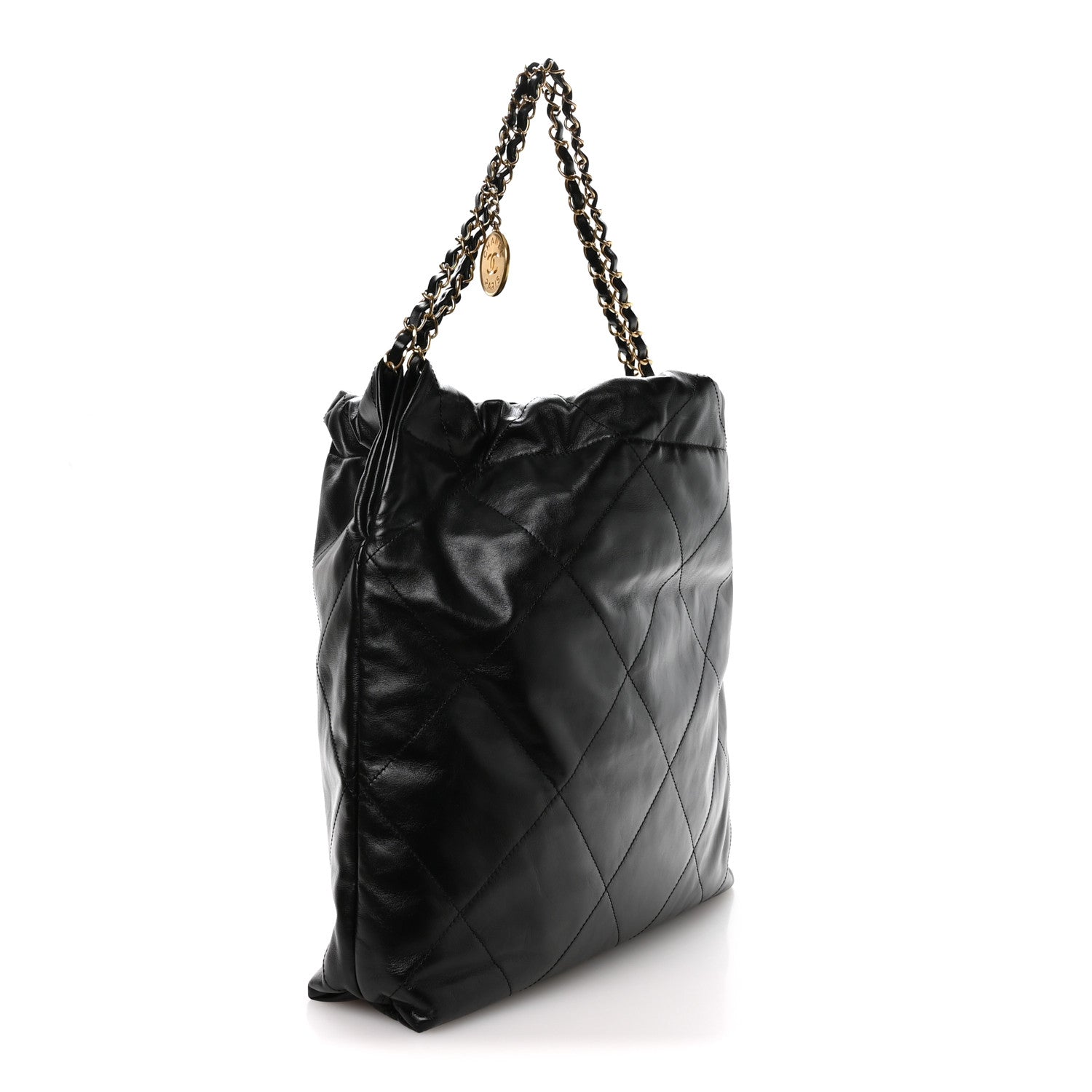Chanel Shiny Calfskin Quilted Chanel 22 Black 3 of 10