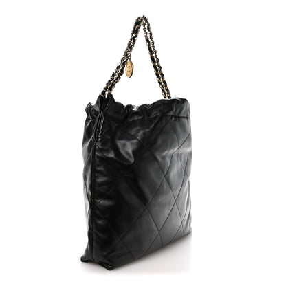 Chanel Shiny Calfskin Quilted Chanel 22 Black 3 of 10