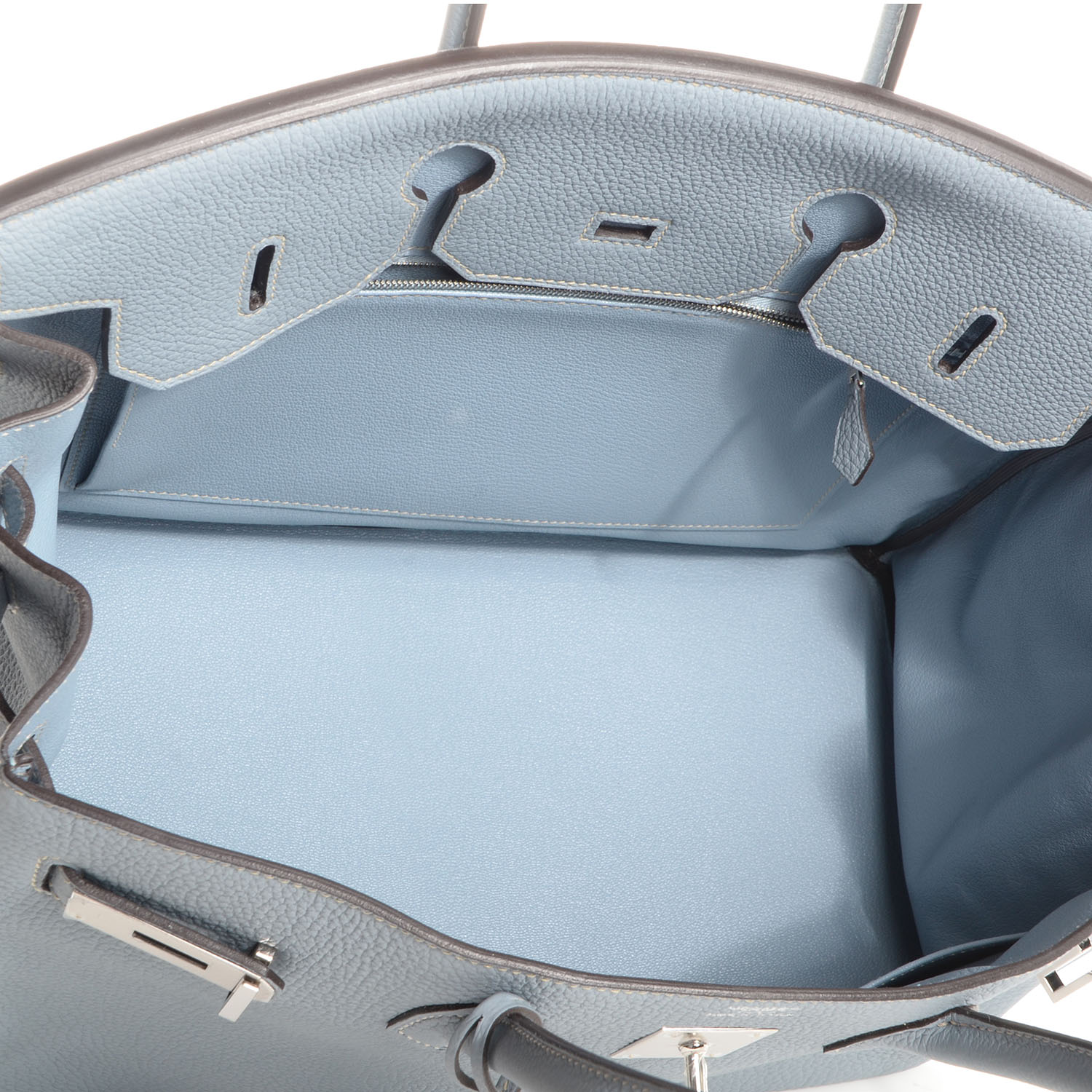 Hermes Togo Birkin 35 Bleu Lin 6 of 10