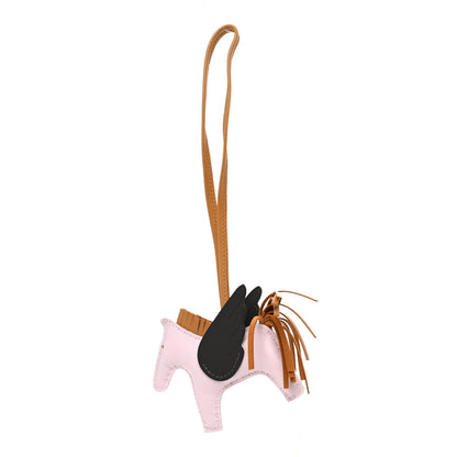 Hermes Milo Lambskin Grigri Rodeo Pegase Horse Bag Charm PM Mauve Pale Sesame Ebene 1 of 5