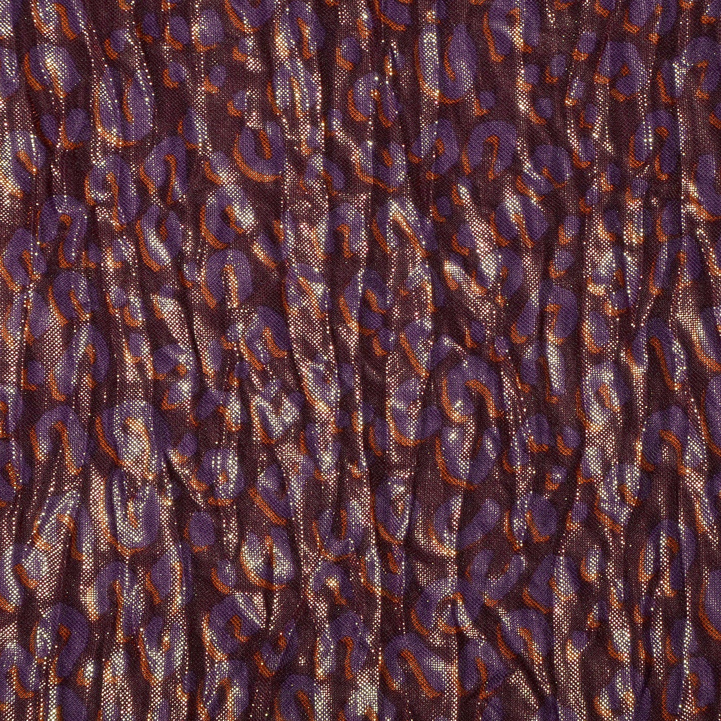 Cashmere Silk Leopard Etole Stole Disco Prune