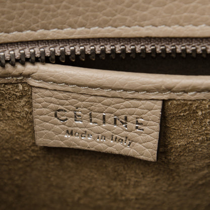 Celine Drummed Calfskin Nano Luggage Dune 7 of 8