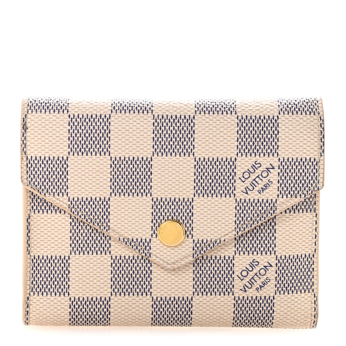 Damier Azur Victorine Wallet Rose Ballerine
