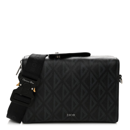 Christian Dior Coated Canvas CD Diamond Lingot 22 Bag Black 1 of 11