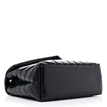 Saint Laurent Calfskin Y Quilted Monogram Small Loulou Chain Satchel Black 4 of 10