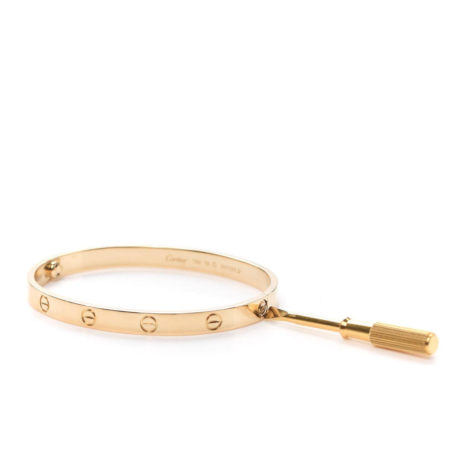 Cartier 18K Yellow Gold LOVE Bracelet 19 4 of 7