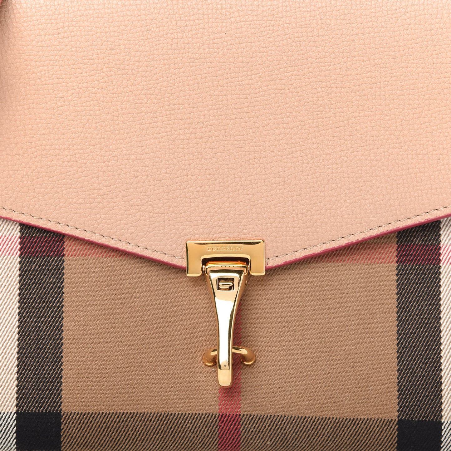 Derby Calfskin House Check Small Macken Crossbody Bag Ash Rose