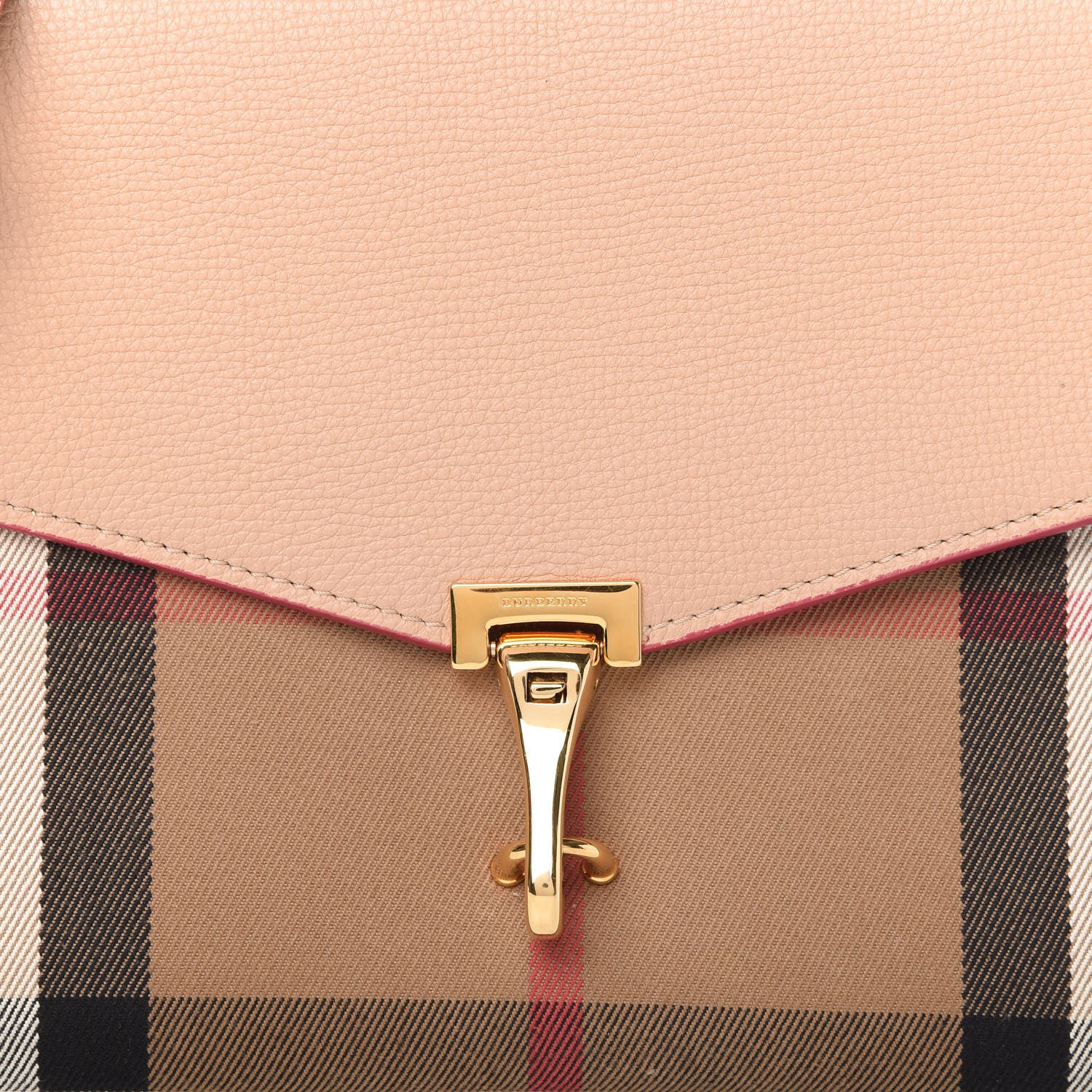 Burberry Derby Calfskin House Check Small Macken Crossbody Bag Ash Rose 10 of 10