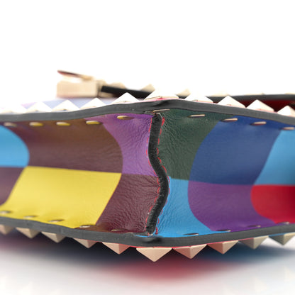 Valentino Garavani Vitello 1973 Rockstud Fliplock Clutch With Chain Multicolor 10 of 10