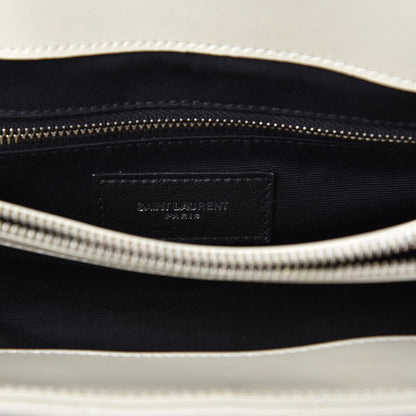 Saint Laurent Calfskin Y Quilted Monogram Medium Loulou Chain Satchel Ivory 8 of 11