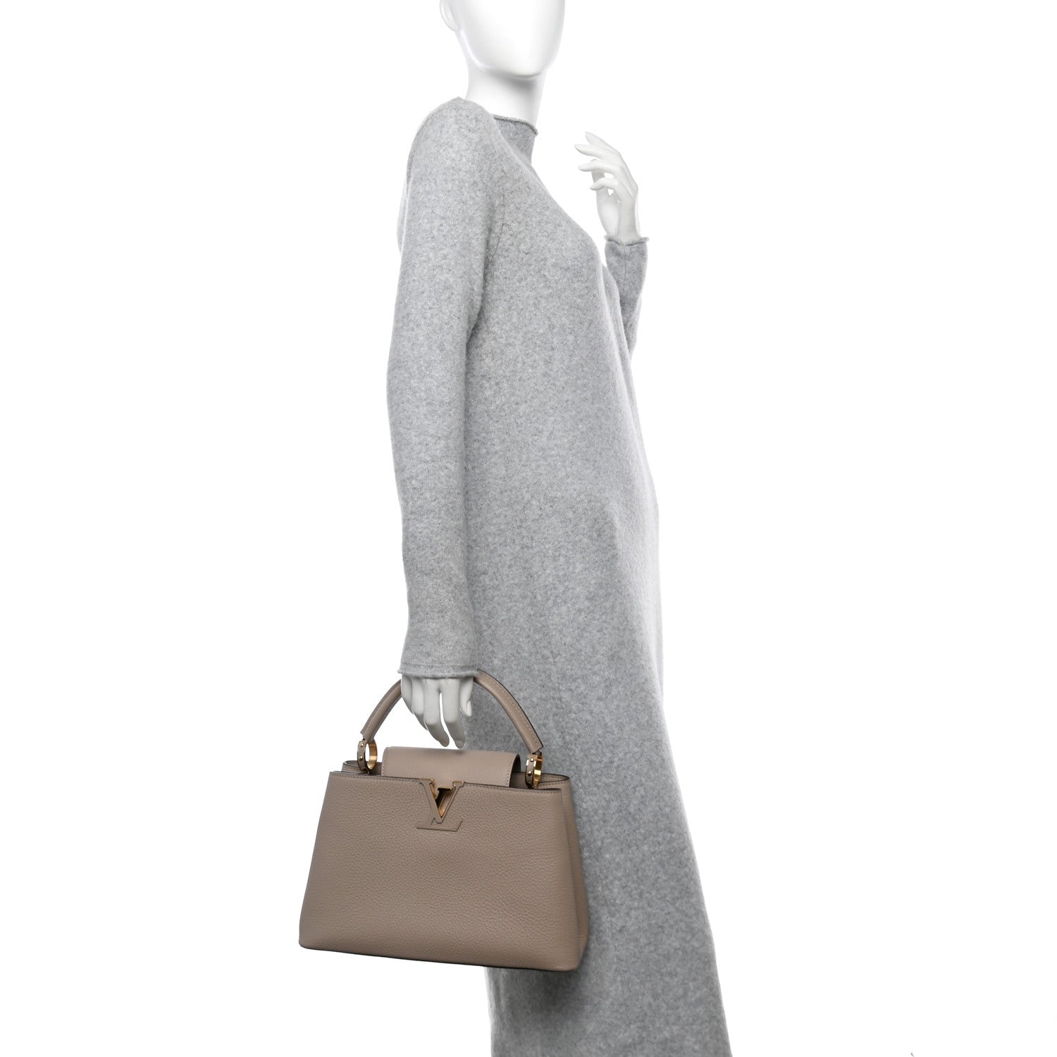 Louis Vuitton Taurillon Capucines PM Galet 2 of 11