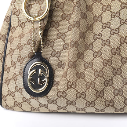 Gucci Monogram Medium Sukey Tote Beige Ebony Black 10 of 13
