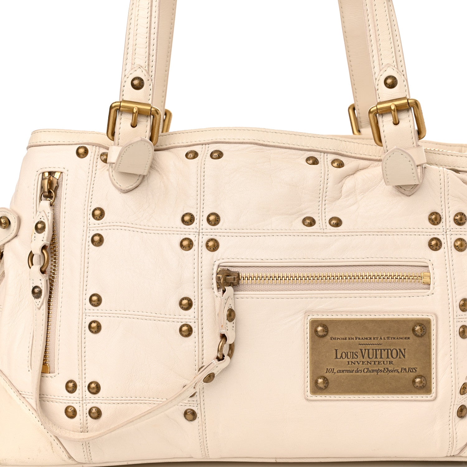 Louis Vuitton Lambskin Riveting White 10 of 18