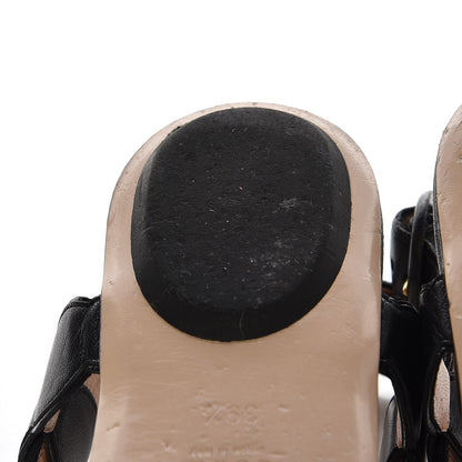 Gucci Nappa Willow Pearl Thong Sandals 39.5 Black 12 of 16