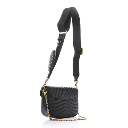 Louis Vuitton Calfskin New Wave Multi Pochette Black 3 of 8