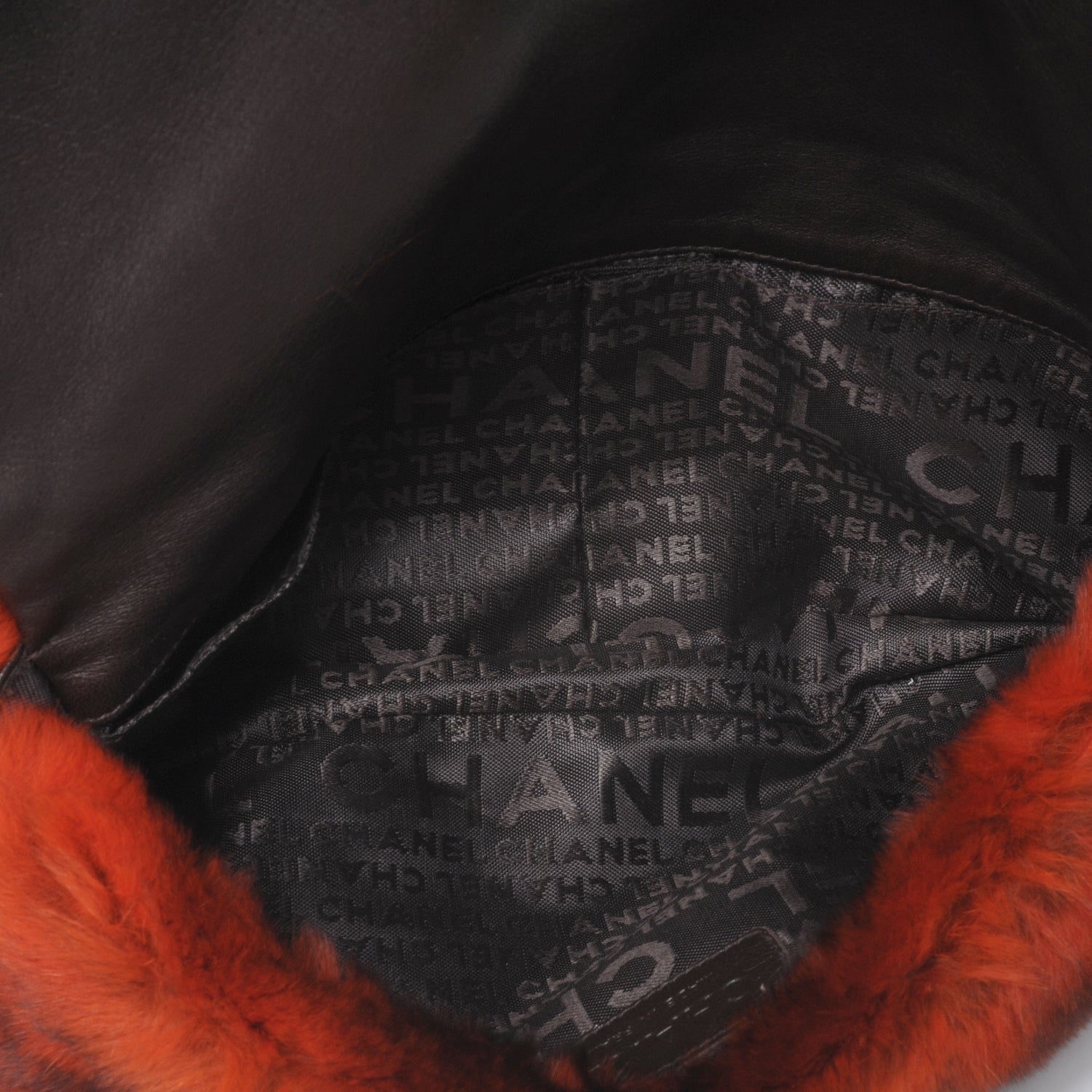 Chanel Lapin Rabbit Fur Triple Chain Flap Orange 5 of 7