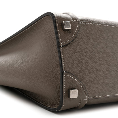 Celine Drummed Calfskin Micro Luggage Souris 8 of 11
