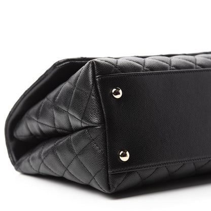 Chanel Caviar Quilted Small Coco Handle Flap Black 6 of 11