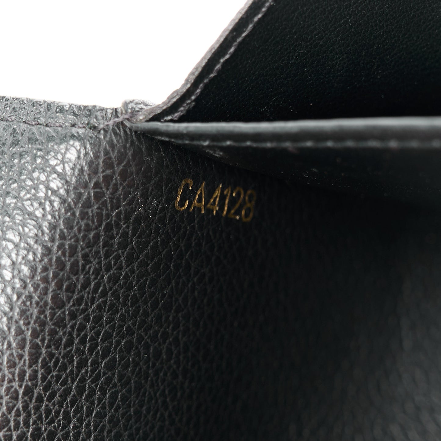 Calfskin Double V Wallet Black