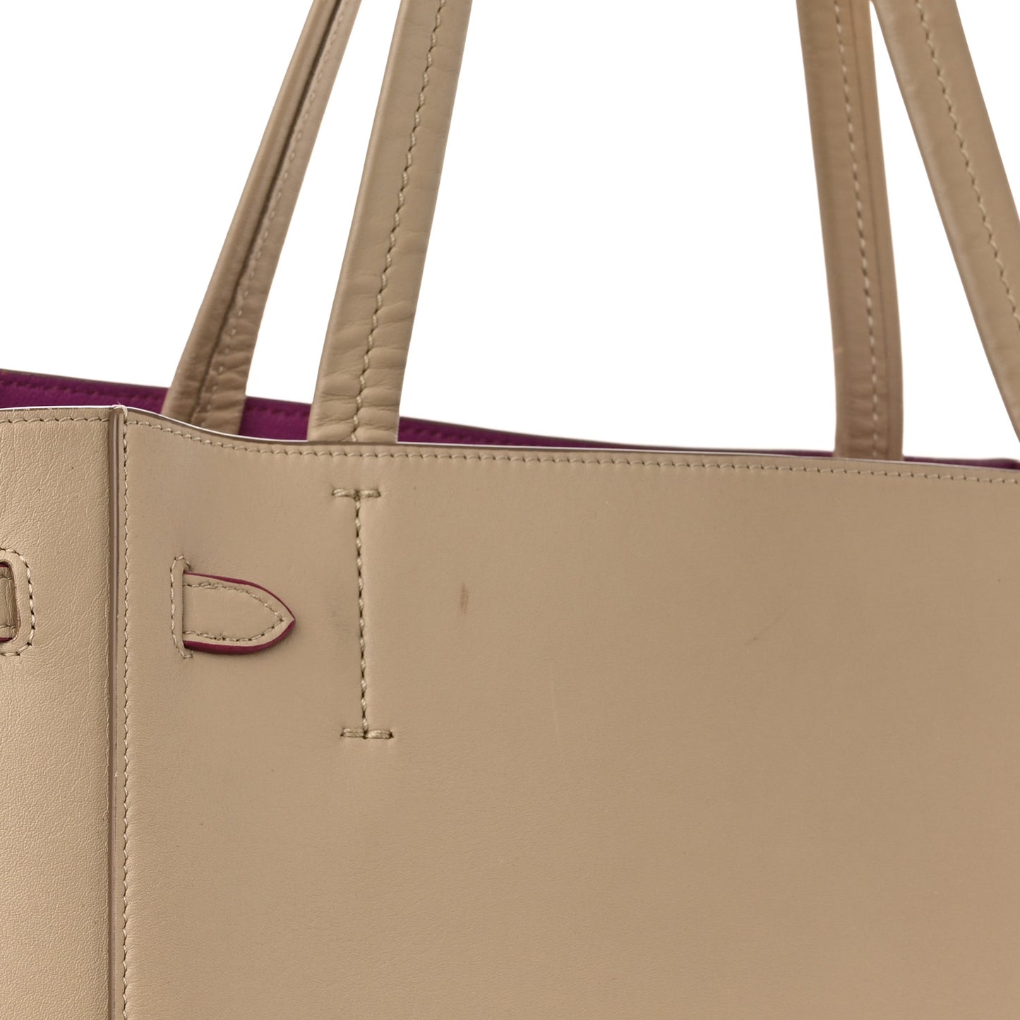 Smooth Calfskin Small Tassel Cabas Phantom Dune Magenta